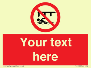 Custom Do not swim in the vicinity of piers